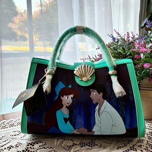 NWT-Disney Loungefly The Little Mermaid Princess Scenes Crossbody Bag